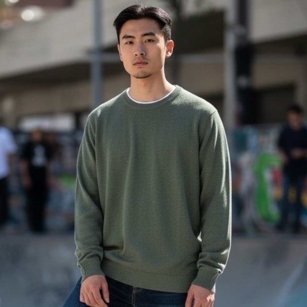 "Tommy Bahama" Mens Green Cotton‎ Crew Neck Long Sleeve Sweater XXL Outdoor